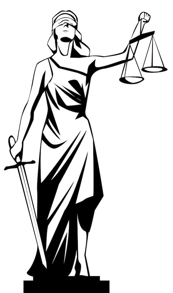 Zambian Crowd - LADY JUSTICE - DEPICTION Lady Justice, a blindfolded woman  carrying a sword and a set of scales, is a common symbol on courthouses.  She symbolizes fair and equal administration