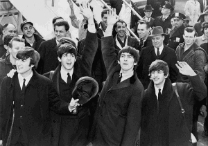 The Beatles Arriving at Kennedy Airport in 1964