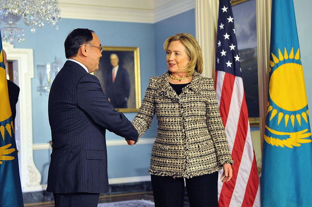 Hillary Clinton and Kanat Saudabayev