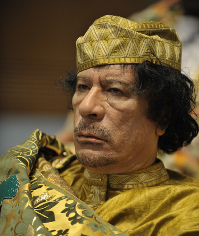 Former Libyan ruler Muammar Gaddafi
