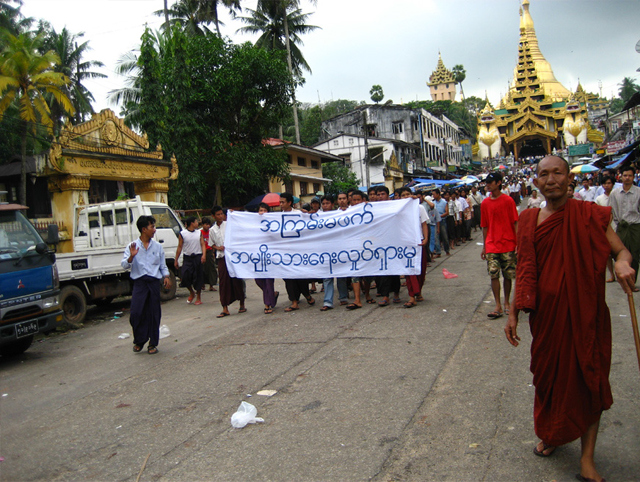 Monks Protesting in Burma