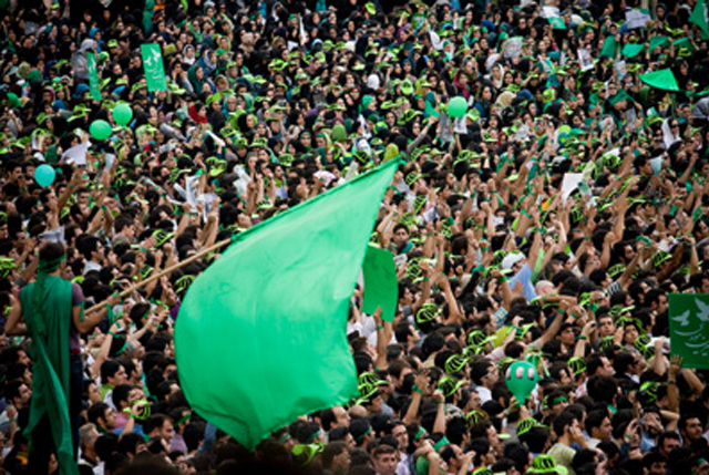 Opposition rally in Iran due to the 2009 presidential election.