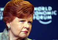 Former President of Latvia Vaira Vike-Freiberga.