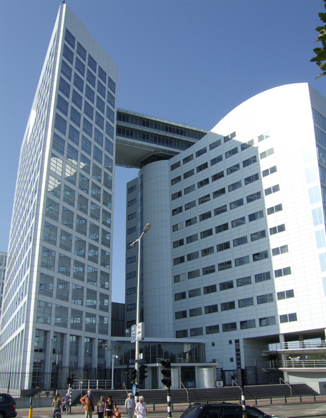 The International Criminal Court, located in The Hague, the Netherlands, prosecutes individuals accused of war crimes and crimes against humanity