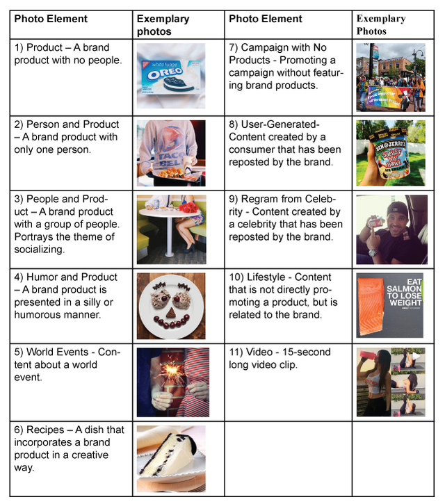 Table 1. The 11 Photo Element categories.