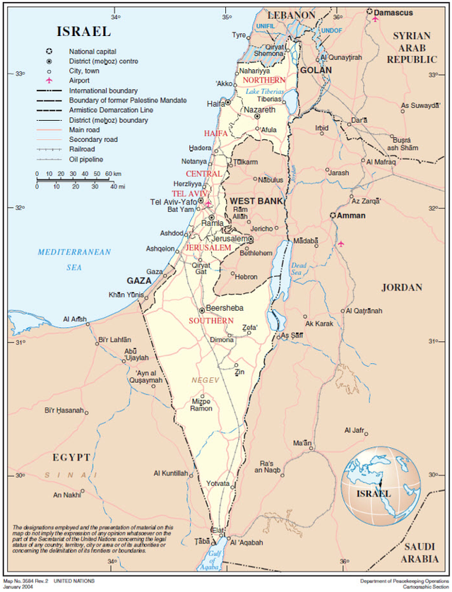 Map of Israel