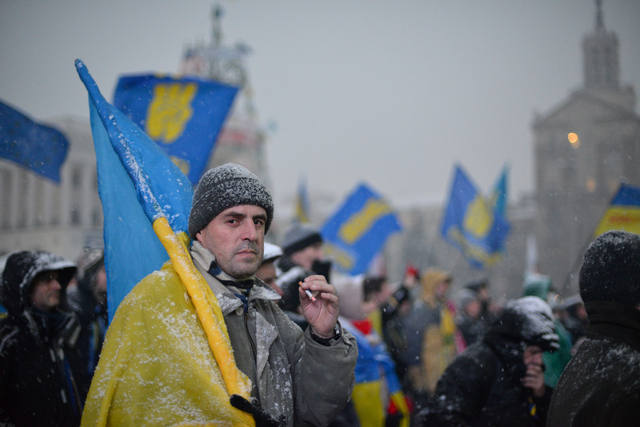A protester at Euromaidan