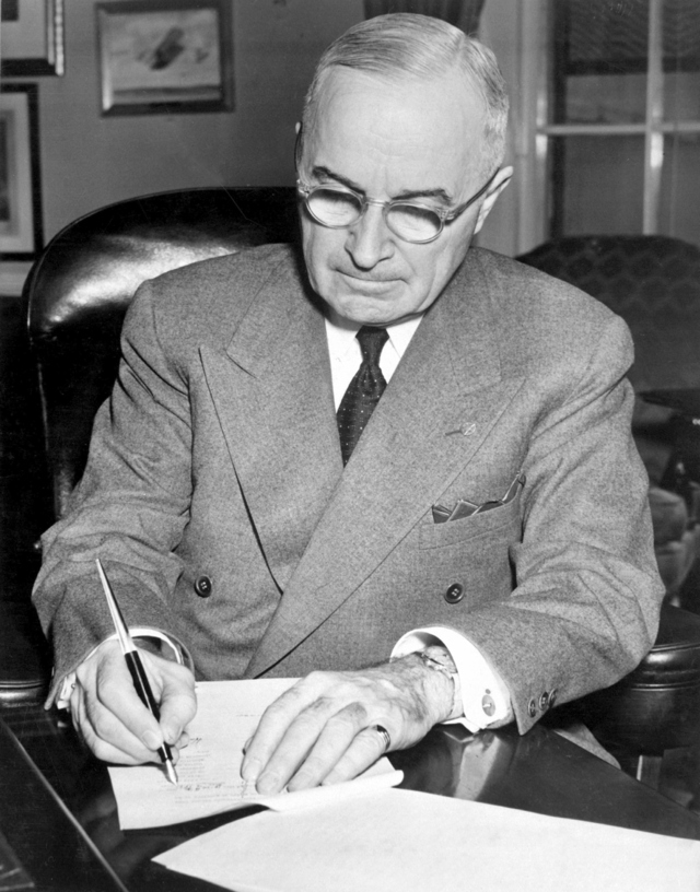 President Truman initiates U.S. involvement in Korea in December 1950.