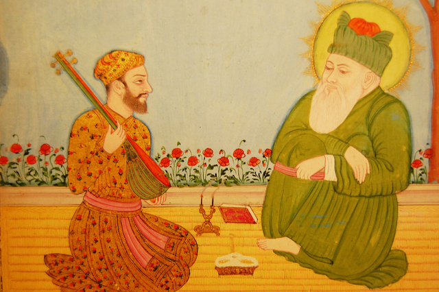 Nizamuddin Auliya listens to Amir Khusro