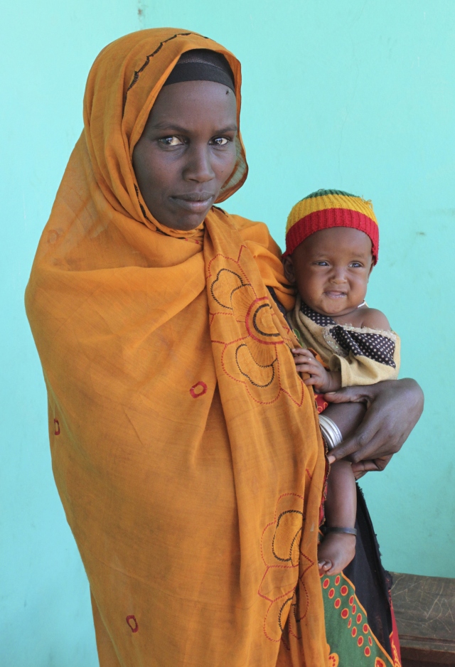 Woman receiving receiving nutritional support in southern Ethiopia