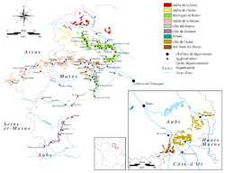 Wine-growing areas and wine villages of the Champagne region