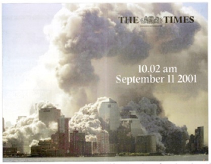 The Times Cover Page September 11, 2001