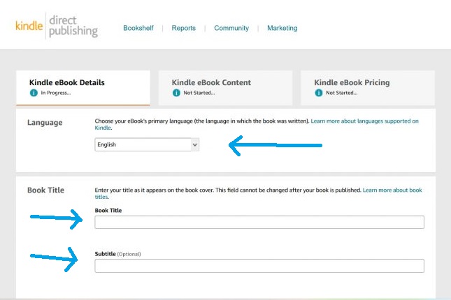Amazon KDP Book Details