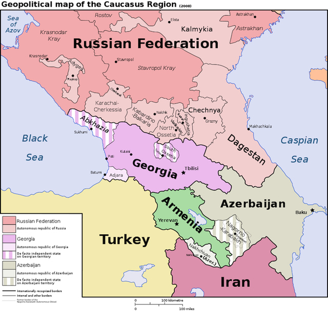Geopolitical Map of the Caucasus