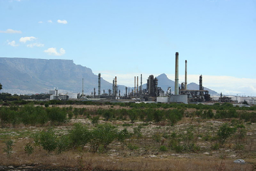 CHEVRON OIL REFINERY IN CAPE TOWN, SOUTH AFRICA