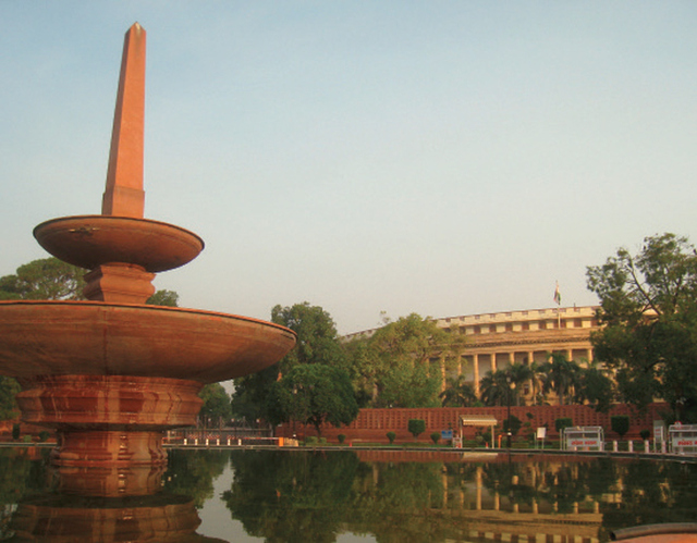 The Sansad Bhavan, the Indian House of Parliamnet, a tribute to the strength of the Indian central government