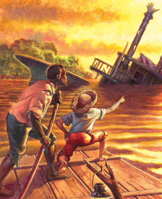 Huck and Jim from 'The Adventures of Huckleberry Finn'
