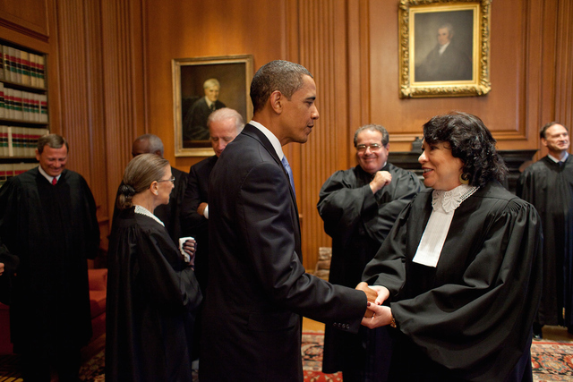 President Obama with Justice Sonia Sotomayor