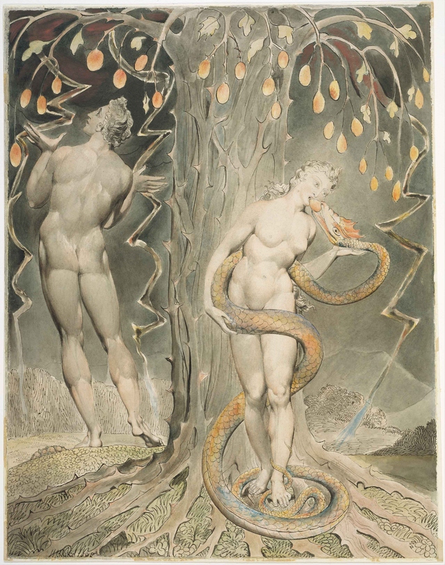 The Temptation and Fall of Eve by William Blake (1808)